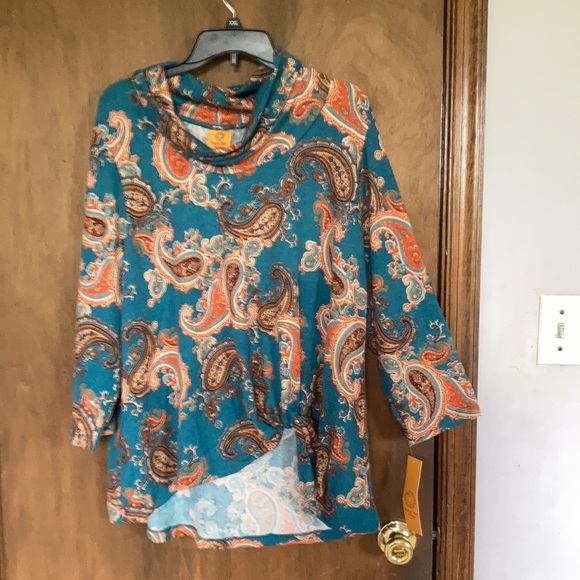 Ruby Rd. Paisley print pullover top with stretch size 2X - Picture 5 of 17